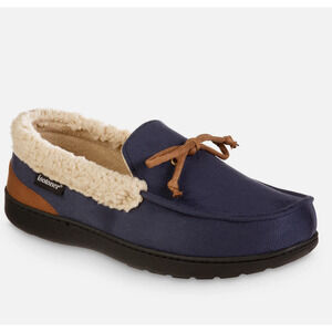 Isotoner Men Vincent Moc Slipper Navy Size XL